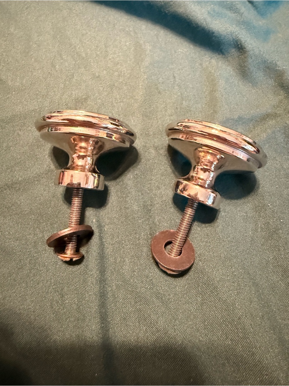 RH LUGARNO KNOB pair in polished nickel
